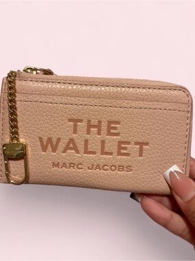 Marc Jacobs The Wallet Zip Card Case in Blush Pink